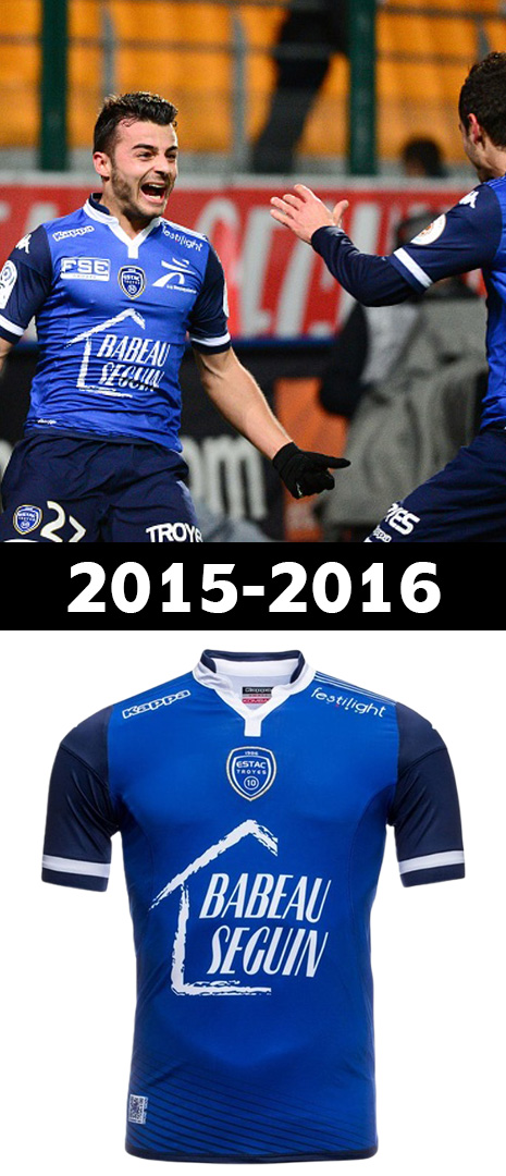 Maillot Domicile Troyes 2015-2016
