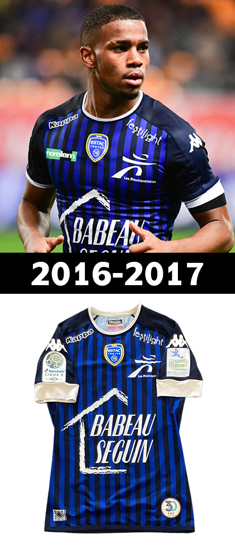 Maillot Domicile Troyes 2016-2017