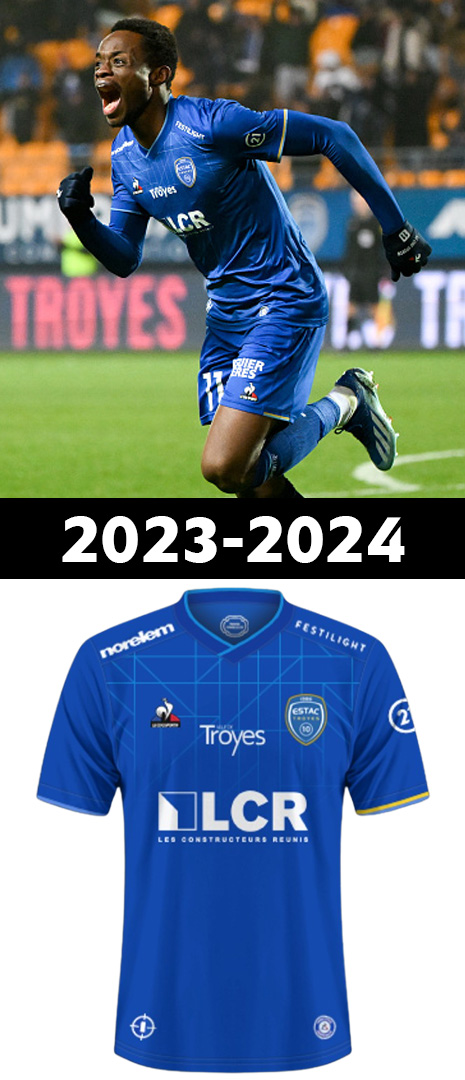 Maillot Domicile Troyes 2023-2024
